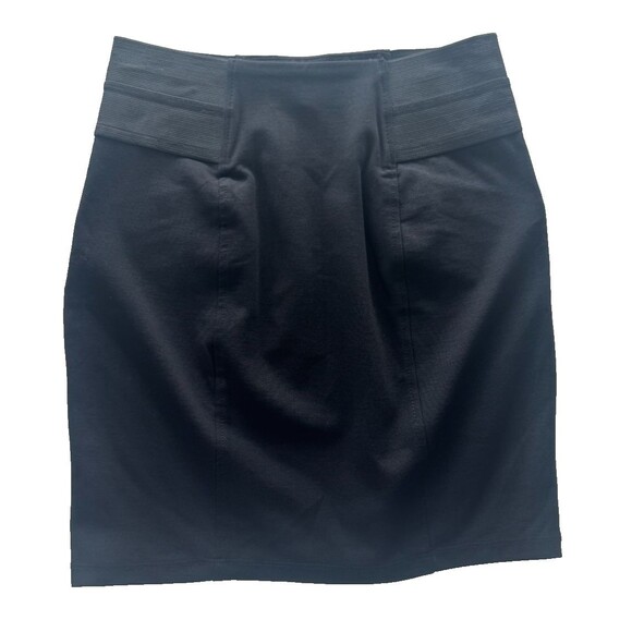 Guess Black Mini Skirt Womens Small Zipper Accents Bandage Bodycon Y2K Clubwear - Picture 3 of 11